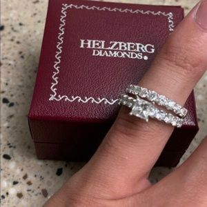 Princess cut diamond wedding ring set